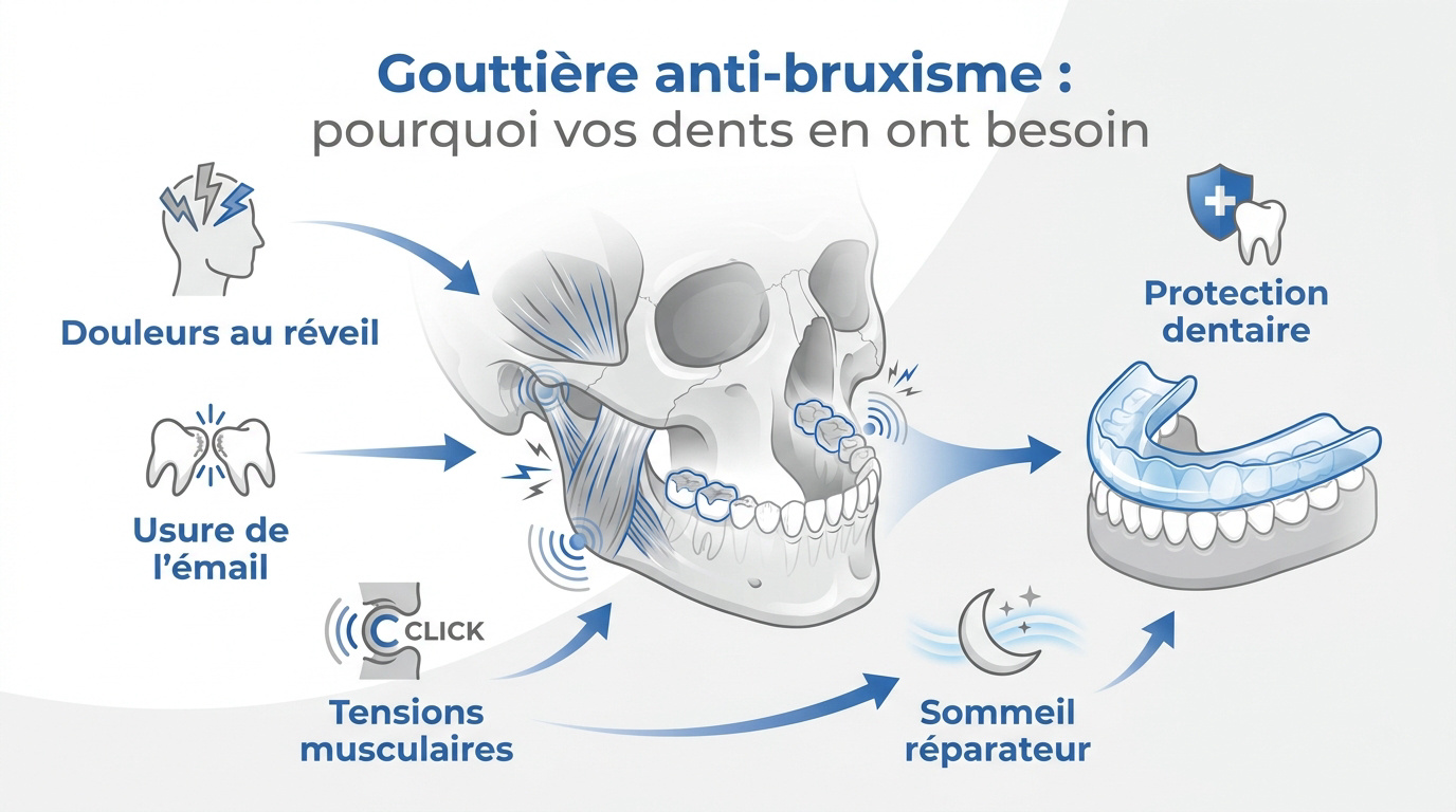 Gouttière dentaire de protection contre le bruxisme