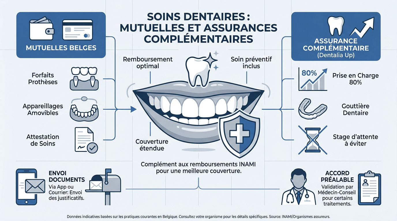Remboursement des soins dentaires et gouttières par les mutuelles en Belgique