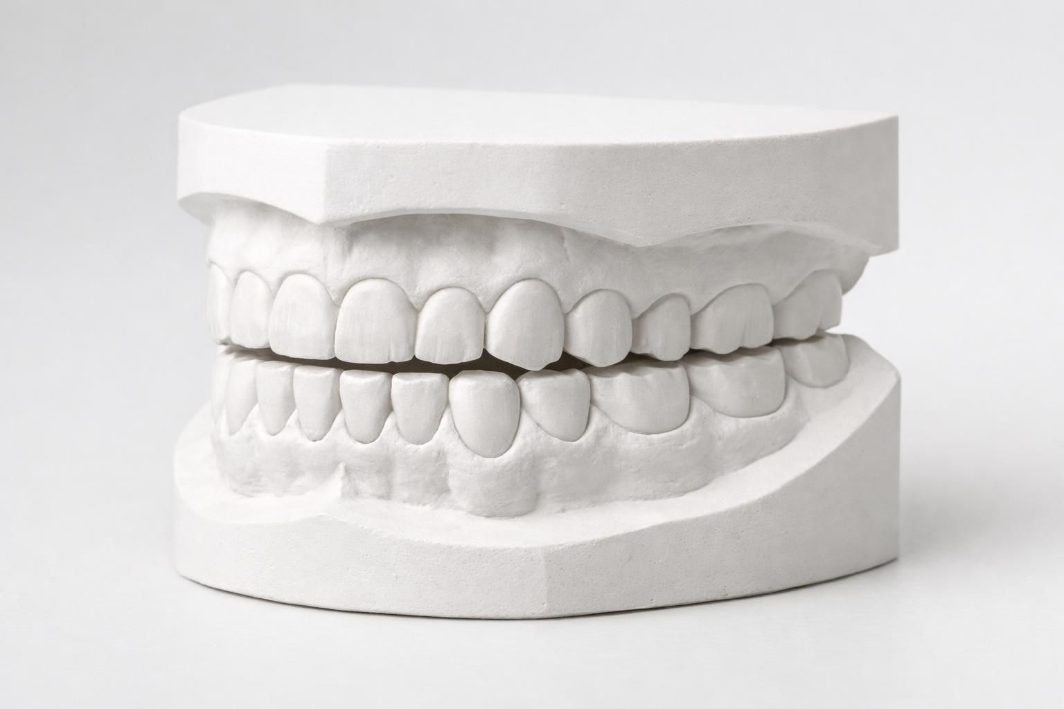 Dents présentant une usure marquée liée à un bruxisme non traité