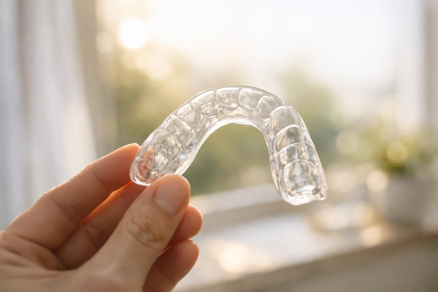 Gouttière anti-bruxisme sur mesure présentée, solution contre les maux de tête